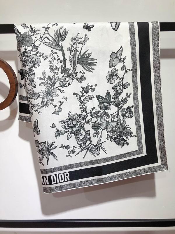 Dior silk scarf 90X90cm E06 (6)